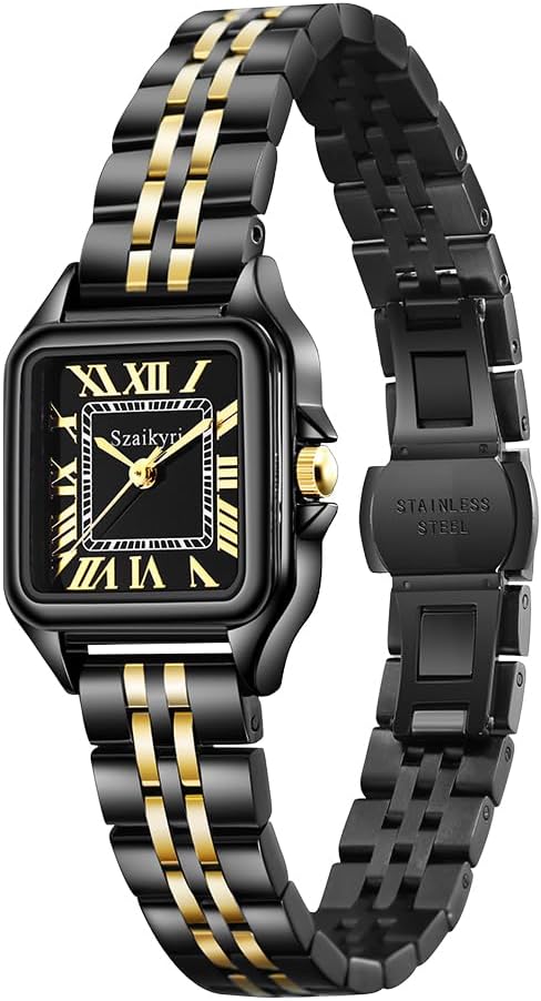 Classique Carrée Montre pour Femmes avec Chiffres Romains