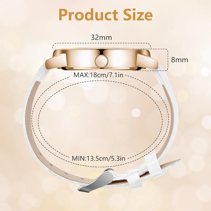 OFFCUP Montre pour Femme, Montre Femmes Bracelet en Cuir