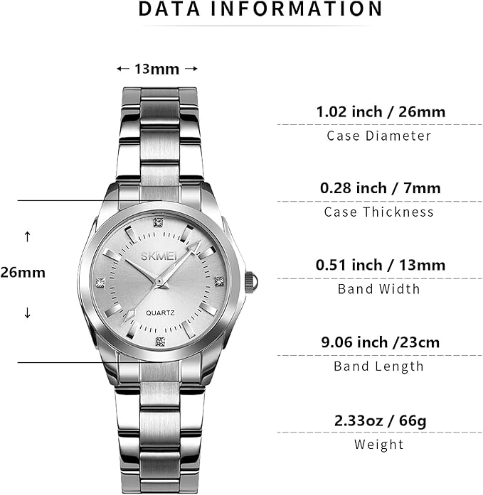 CIVO Or Argent Montre Femme: Petite Étanche