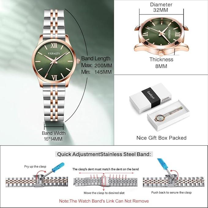 Montre pour Femmes Simple et résistante à l'eau idéale pour Tous Les Jours.