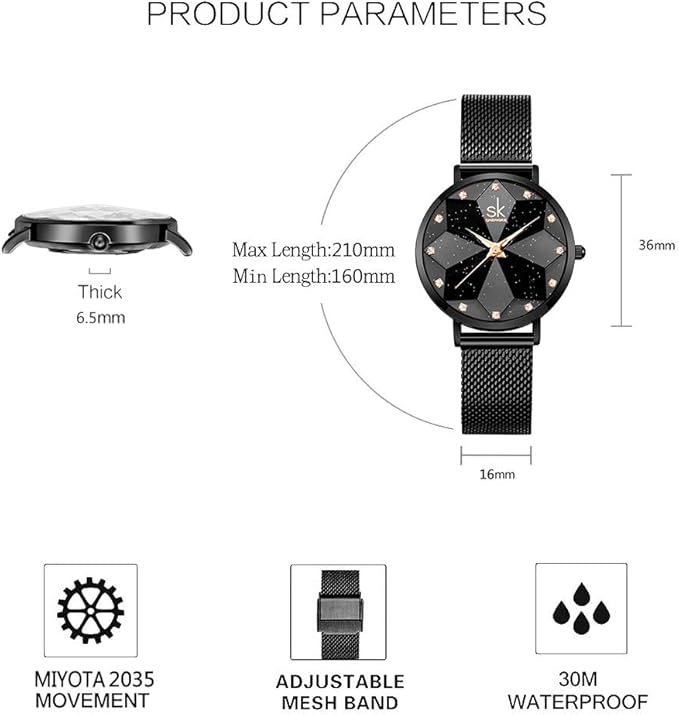 SHENGKE Ladies Montre-Bracelet Creative Femme