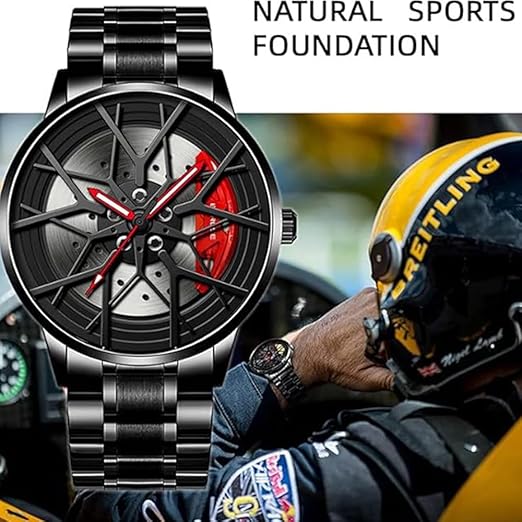 Montre Homme Frein Auto Disques Design Roues de Voiture Jantes