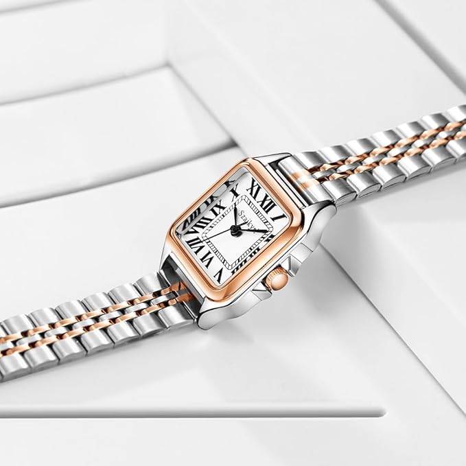 Classique Carrée Montre pour Femmes avec Chiffres Romains