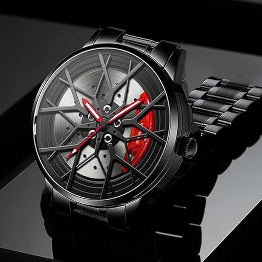 Montre Homme Frein Auto Disques Design Roues de Voiture Jantes