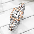 Classique Carrée Montre pour Femmes avec Chiffres Romains