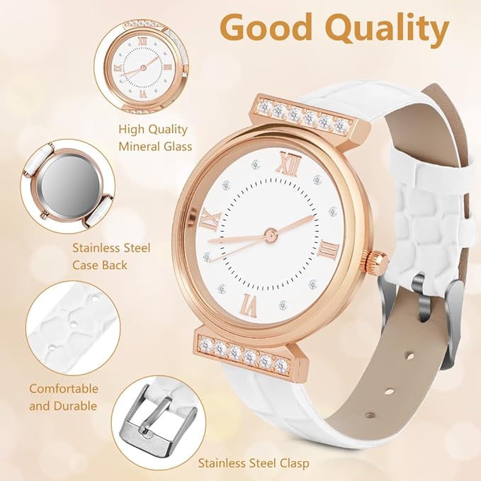 OFFCUP Montre pour Femme, Montre Femmes Bracelet en Cuir