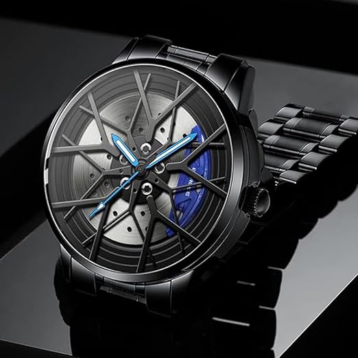 Montre Homme Frein Auto Disques Design Roues de Voiture Jantes Étanche