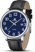 LN LENQIN Montre Homme en Acier Inoxydable avec Grand Cadran