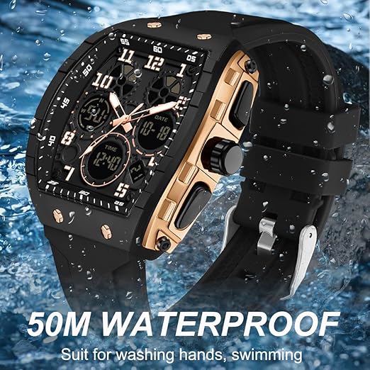 findtime Montre analogique numérique pour homme