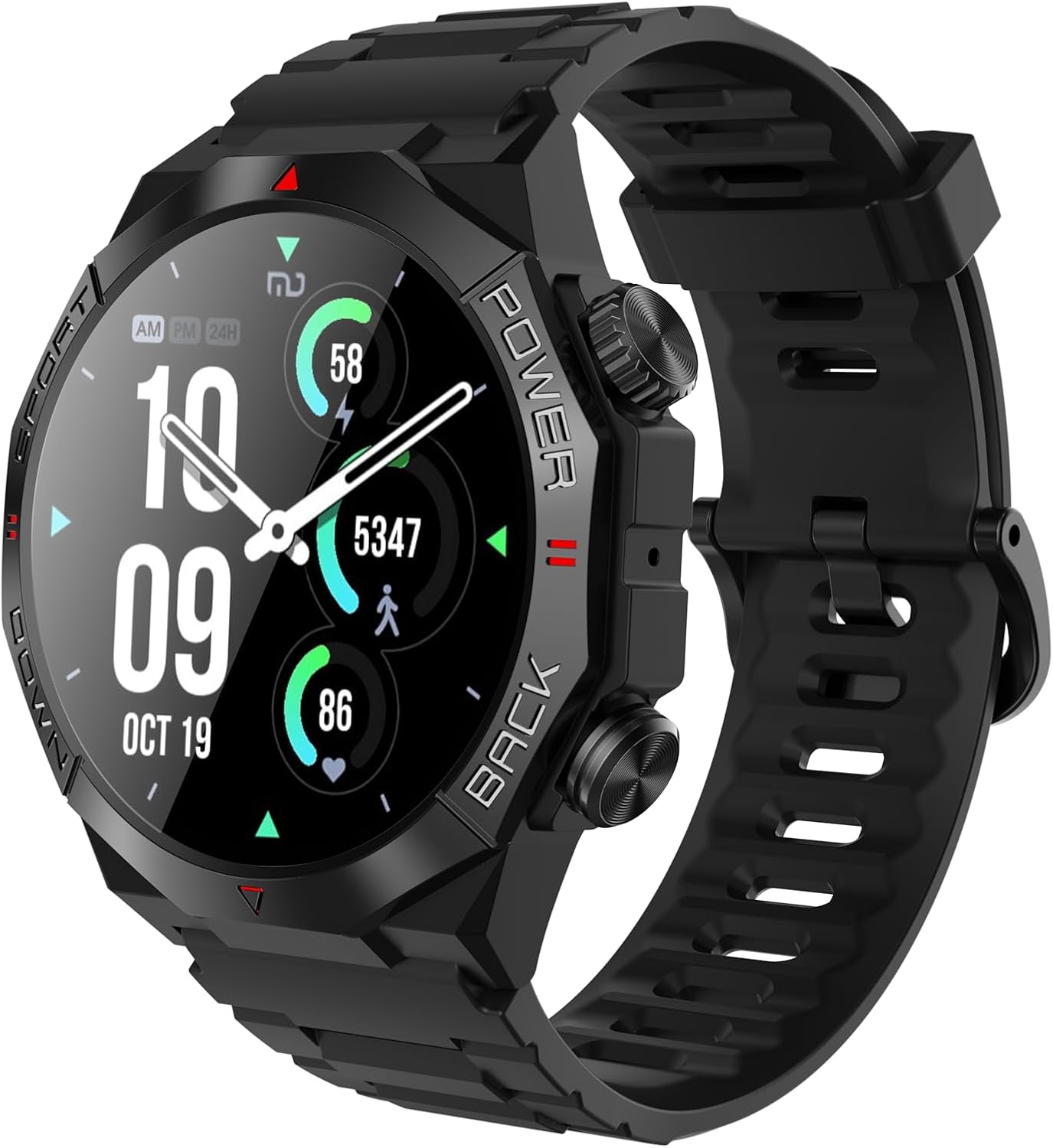 invens Montre Connectée Militaire avec Illumination, Appel Bluetooth & Musique