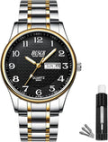 BOSCK Montre Homme, 40 MM Analogique Etanche Affaires Inoxydable