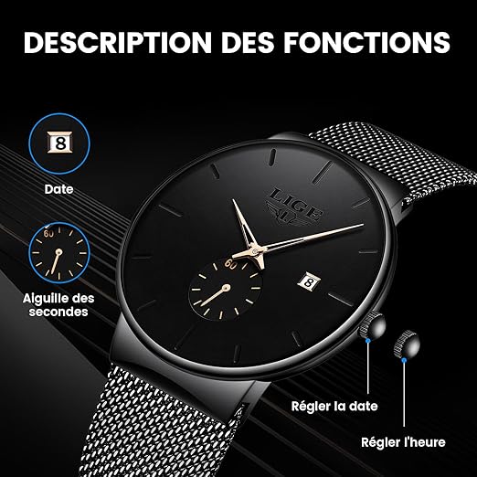 LIGE Montres Homme