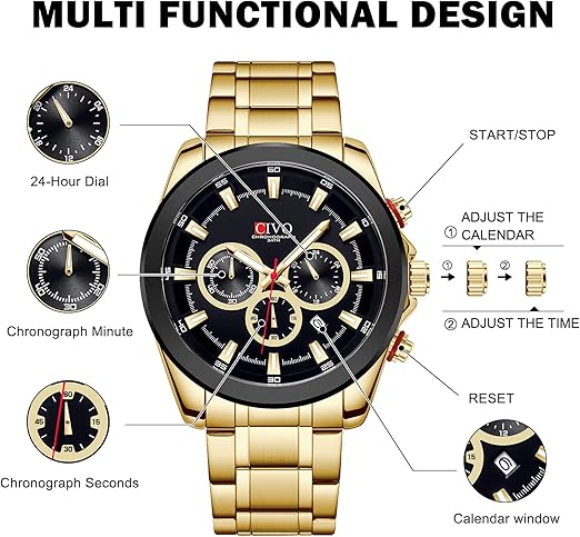 CIVO Montre Homme Chronographe