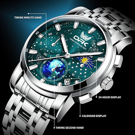 Montres-Bracelets pour Hommes avec Affichage de la Date, Montre pour Hommes Multifonctions