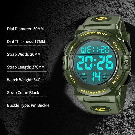 BEN NEVIS Montre Numérique pour Homme Montres Militaires de Sport 5ATM