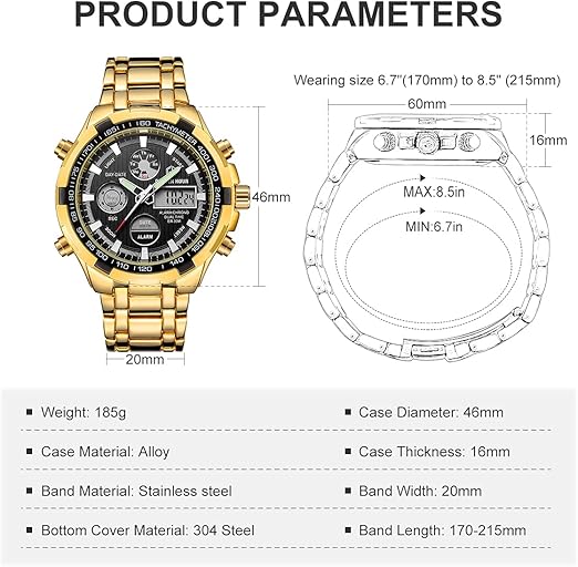 Montre numérique et analogique