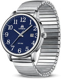 LN LENQIN Montre Homme en Acier Inoxydable avec Grand Cadran