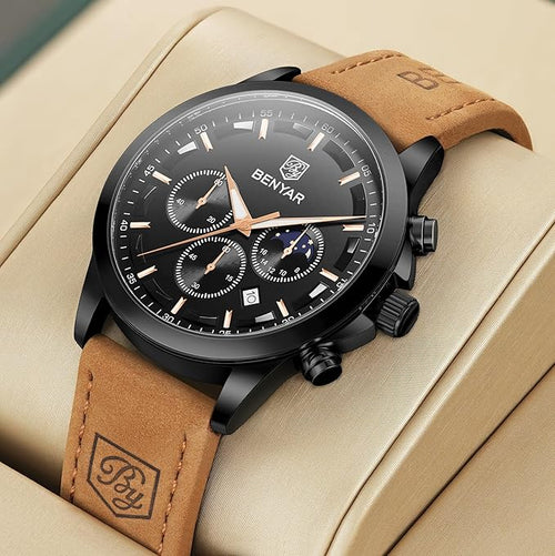 BY BENYAR Montre Homme Montres Bracelet pour Homme chronographe étanche
